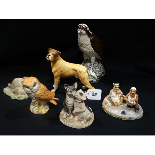 29 - A Beswick Osprey Decanter Bottle Etc (6)