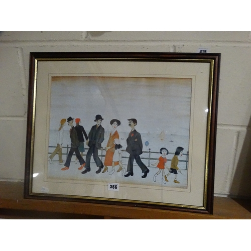 366 - An Open Edition Ls Lowry Print