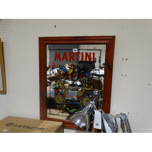 381 - A Late 20th Century Martini Advertising Mirror