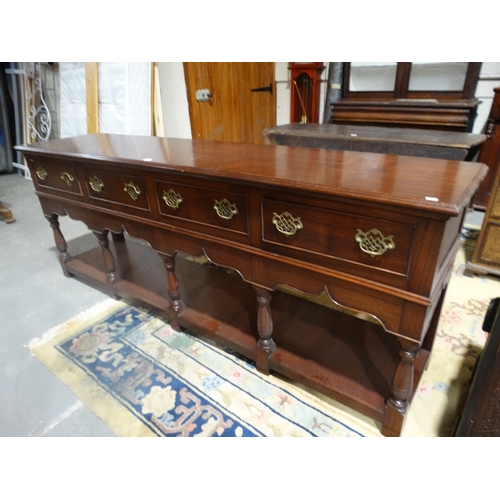 412 - A Reproduction Mahogany Pot Board Dresser Base, 86