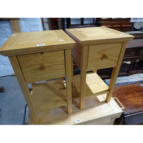 414 - Two Modern Pine Bedside Chests