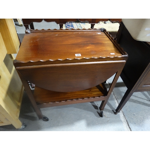 416 - A Mahogany Two Tier Tea Trolley