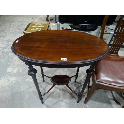 439 - An Edwardian Mahogany Two Tier Occasional Table