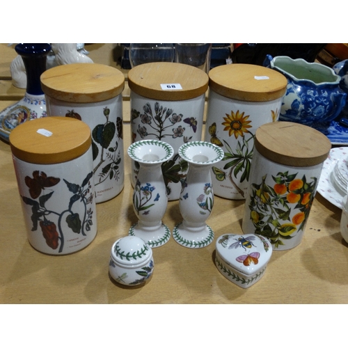 68 - A Group Of Port Meirion Kitchen Containers Etc