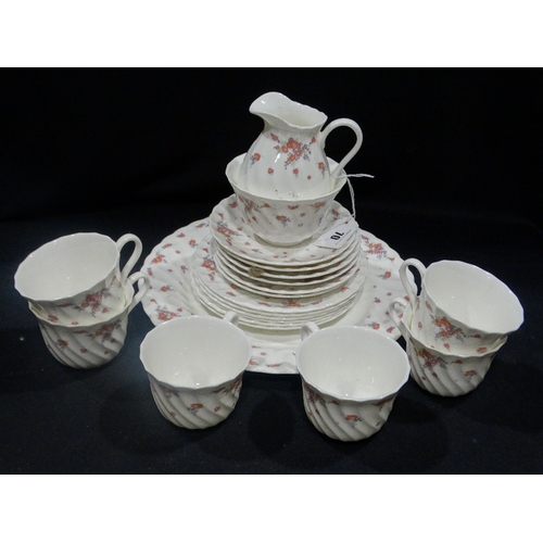 70 - A Twenty-One Piece Wedgwood Picardy Pattern Tea Set