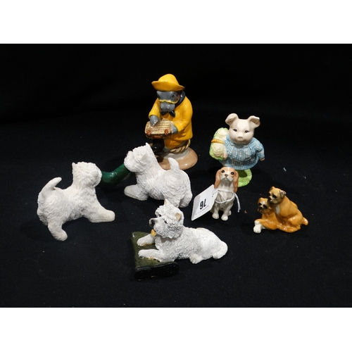 76 - A Beswick Grandma Hippo Figure Etc (6)