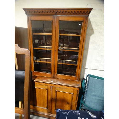 479 - An Edwardian Mahogany Two Door Bookcase Cupboard