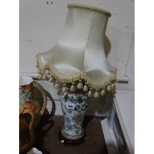 169 - A Famille Rose Vase, Converted Into A Table Lamp