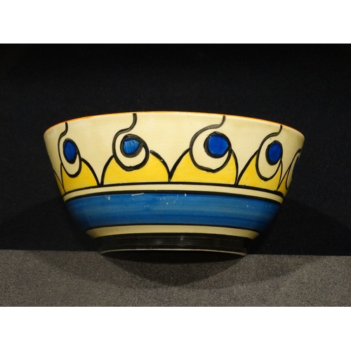 94 - A Clarice Cliff Bizarre Ware Circular Bowl, In Believed Undocumented Pattern, 6.5