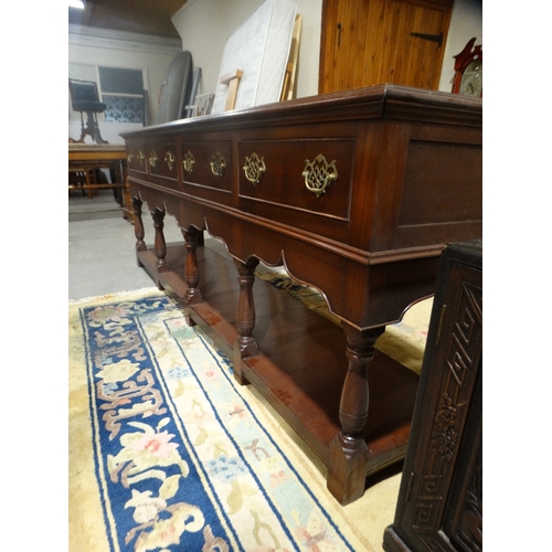 412 - A Reproduction Mahogany Pot Board Dresser Base, 86