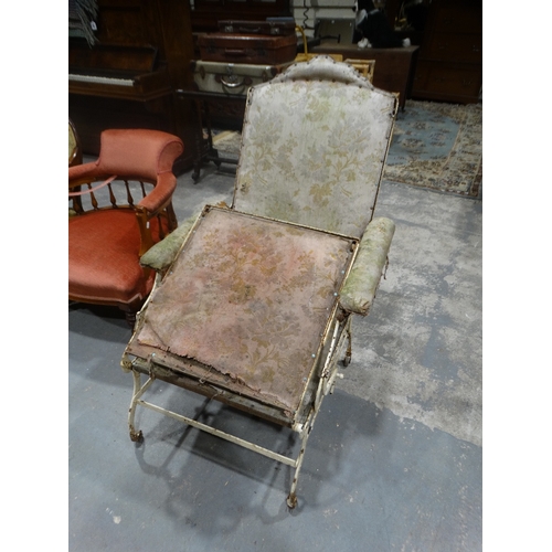 426 - An Early 20th Century Metal Framed Conservatory Reclining Chair