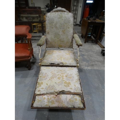 426 - An Early 20th Century Metal Framed Conservatory Reclining Chair