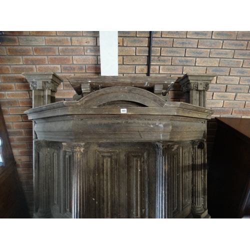 485 - An Early 20th Century Pitch Pine Pulpit