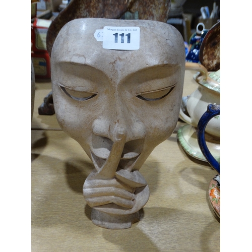 111 - A Well Carved Mid Century Mask Figure