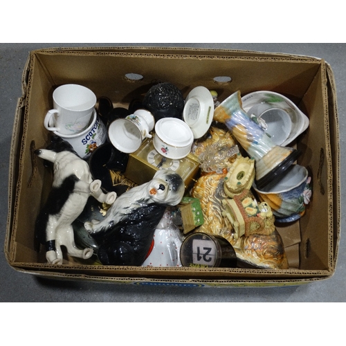 123 - A Box Of Mixed Pottery