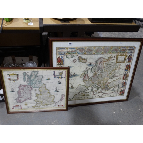 131 - Two Reproduction Map Prints