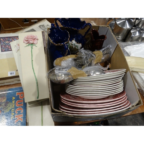 162 - A Box Of Mixed Circular Plates Etc