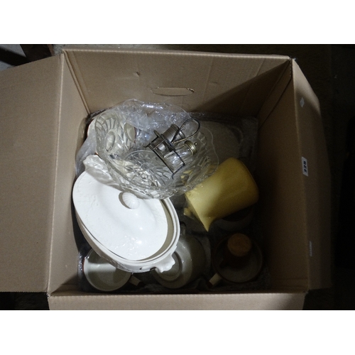 225 - A Box Of Glassware Etc