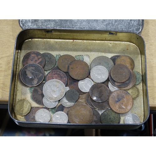 28 - A 1953 Coronation Tin Containing A Quantity Of British Coinage