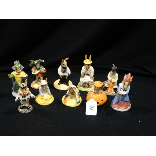 34 - Ten Royal Doulton Bunnykins Figures