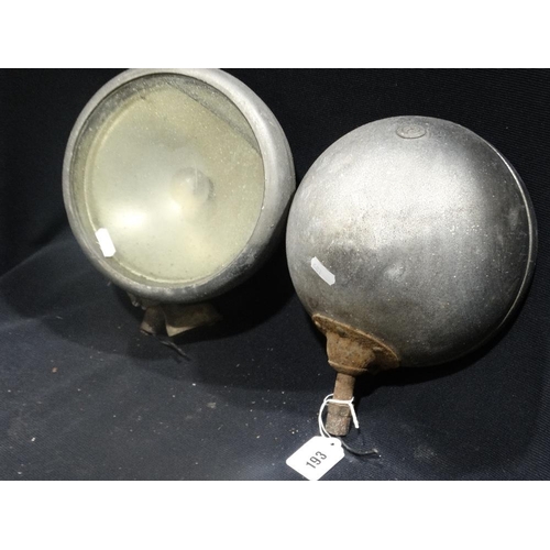 193 - A Pair Of Vintage Lucas King Of The Road Automobile Lamps