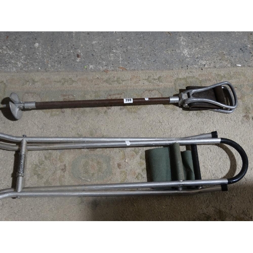 200 - A Vintage Shooting Stick And Folding Seat