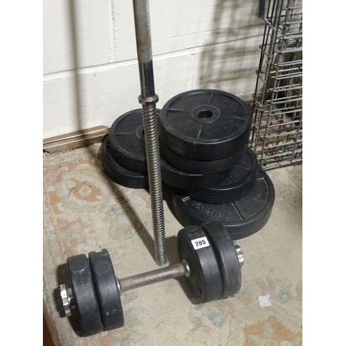 205 - A Dumbbell And Weights