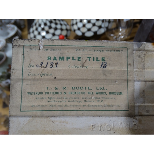 46 - Six T & R Boote Ltd, Fireplace Tiles In The Art Nouveau Taste, Each 6 X 6