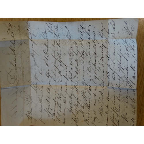 248 - An Early Penny Black Postage Stamp On An Original Letter Dated 1841