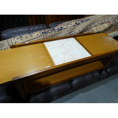 486 - A Mid Century Remploy Extending Two Tier Coffee Table