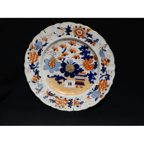 19 - A 19th Century Masons Ironstone Circular Plate, 10