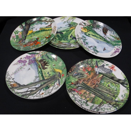 2 - Nine Wedgwood Country Scene Collectors Plates