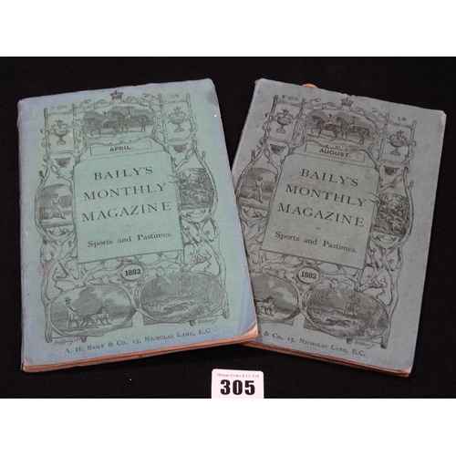 305 - Two Baily`s Monthly Magazines For 1882