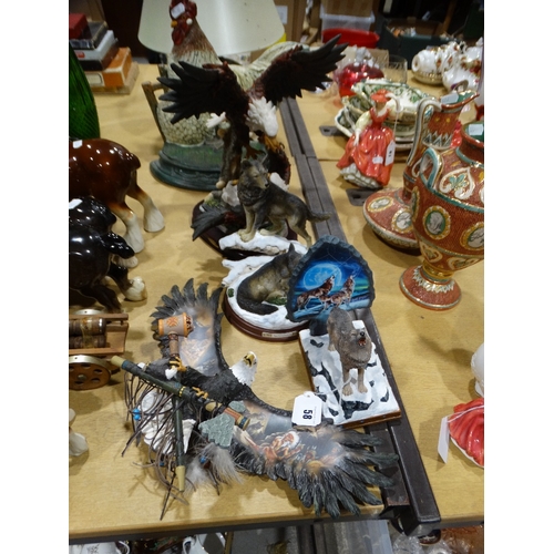 58 - A Group Of Resin Figures To Include Winter Majesty Protector Of The Pack The Bradford Exchange Compa... 