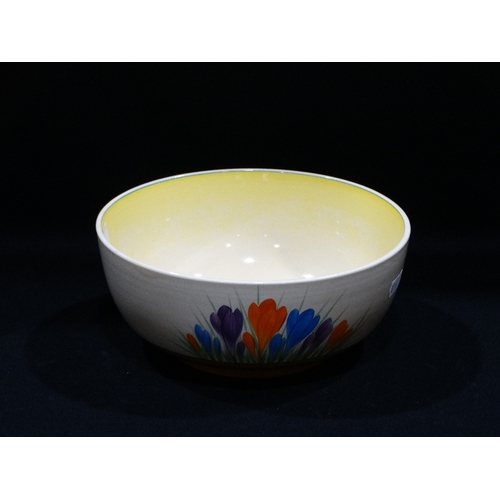 9 - A Clarice Cliff Crocus Pattern Ceramic Bowl