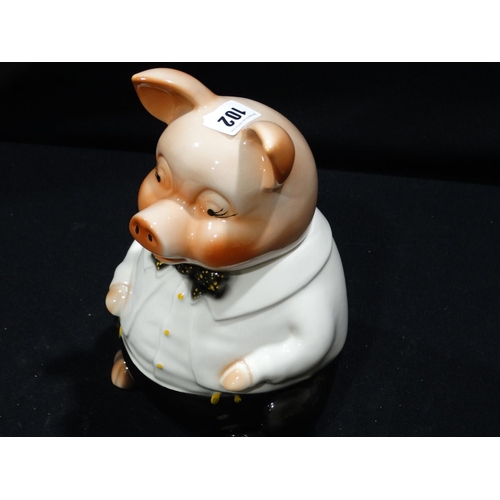 102 - A Tony Wood Pig Novelty Cookie Jar