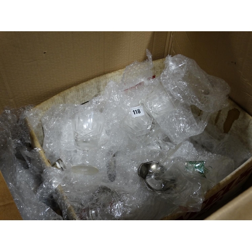 118 - A Box Of Mixed Glassware