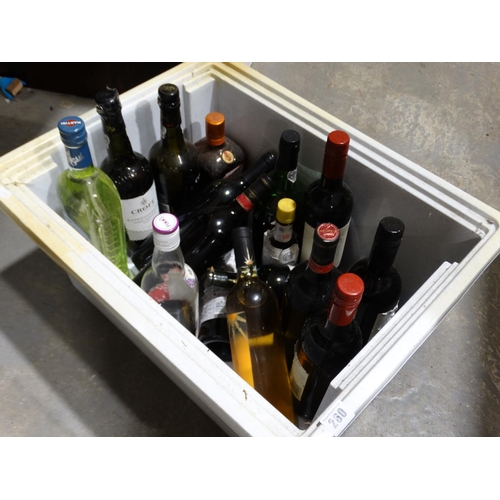 260 - A Box Of Houseclearance Wine And Spirits