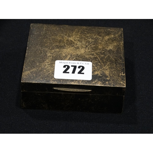 272 - A Sliver Covered Cigarette Box