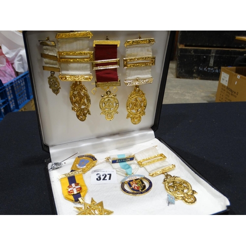 327 - A Case Of Masonic Medals