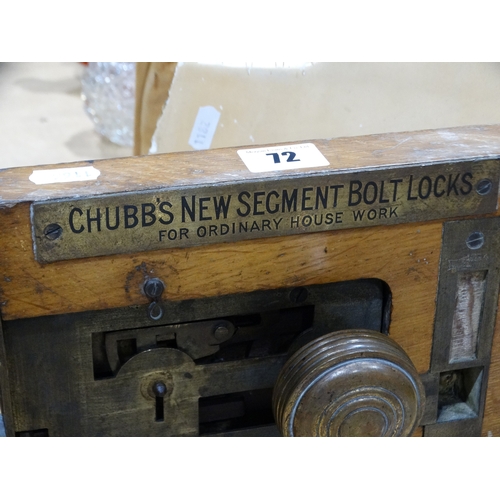 72 - A Rare Chubb's Bolt Lock Demonstration Model