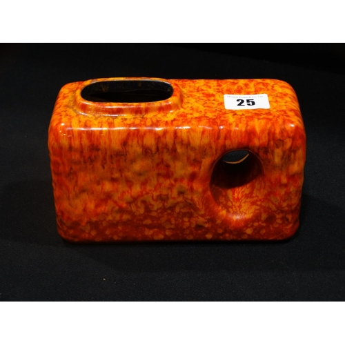 25 - A West German Pottery Marei Keramik Fat Lava Handled Vase 4 Inches High