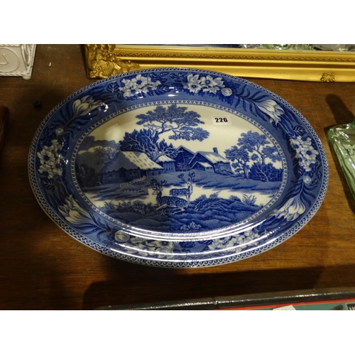 226 - A Large Blue & White Wedgwood 