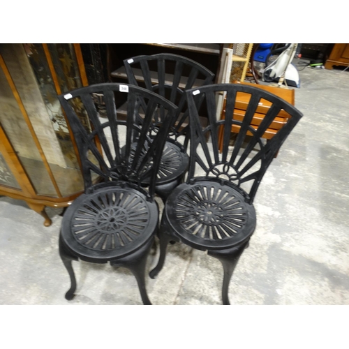 348 - Three Metal Garden Chairs