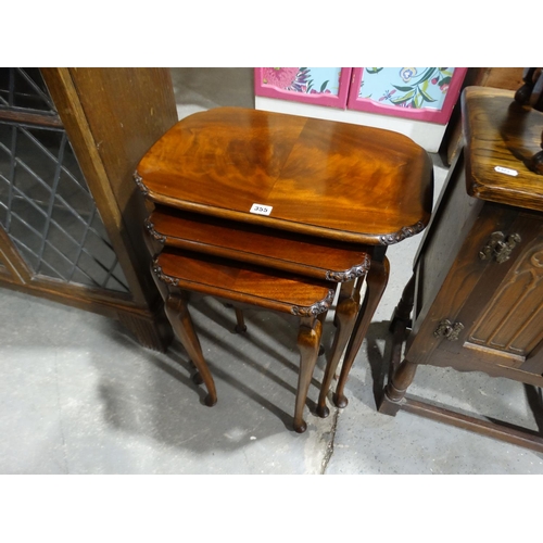 355 - A Nest Of Three Mahogany Tables