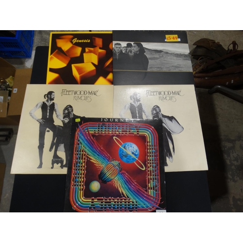 88 - Five Vinyl Records & Covers To Include Journey, Fleetwood Mac Etc