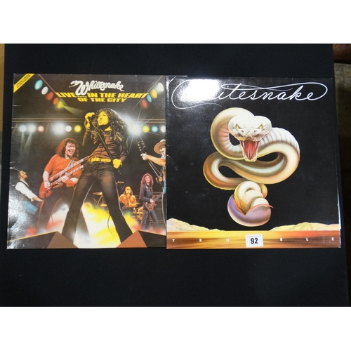 92 - Two Whitesnake Vinyl Records & Covers