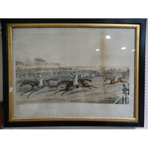 297 - A Set Of Four 19THC Framed Coloured Engravings Of The Liverpool Great National Steeple-Chase 1852, E... 