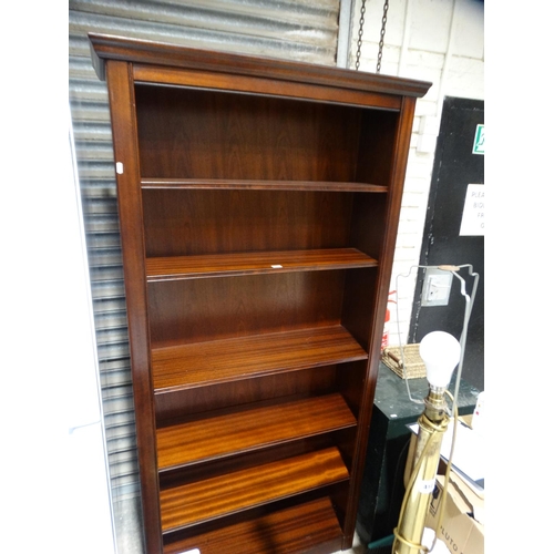 415 - A Modern Mahogany Open Bookcase Cupboard