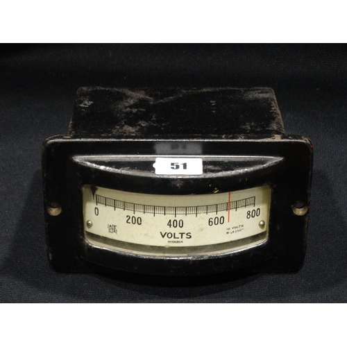 51 - A 1930s Industrial Voltmeter, Makers Swastika Marking To Face